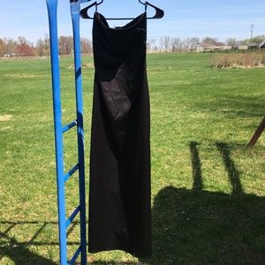 Papaya Black Straight Prom Dress